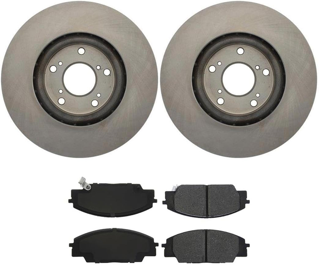 Front Brake Pads and Rotors Kit, (Set of 3) Automotive Replacement Brake Kits Dwvksz, for Honda Civic 2.0L 2006-2011, for Acura CSX 2.0L 2007-2010, for Acura RSX 2.0L 2002-2006