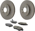 Front Brake Pads and Rotors Kit, (Set of 3)Automotive Replacement Brake Kits Dwvksz, for Honda Civic del Sol 1.6L 1994 1995 1996 1997, for Honda Civic 1.6L 1993 1994 1995, for Honda Fit 1.5L 2007 2008