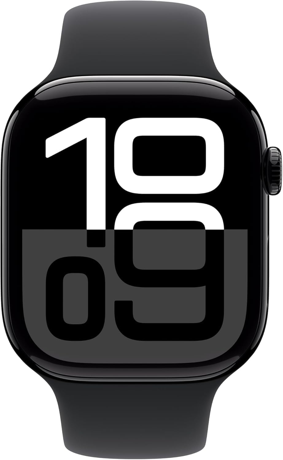 Apple Watch Series 10 [GPS + Cellular, 42mm] - Jet Black Aluminum Case with Black Sport Band, S/M (Renewed)