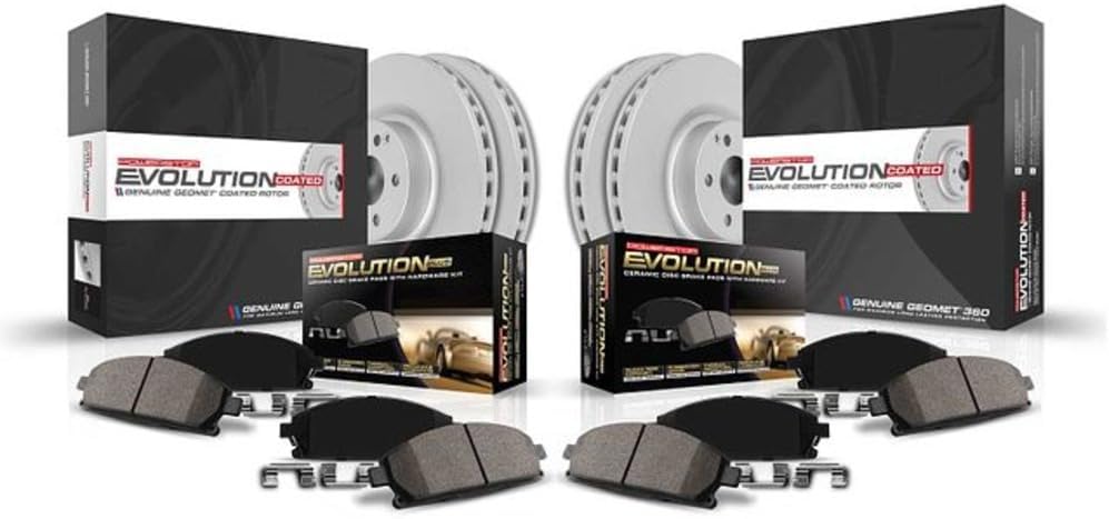 PowerStop Front and Rear Brake Kit for Honda Civic 2006-11 - Fully-Coated Disc Rotors with Z17 Ceramic Brake Pads Replacement, CRK2385