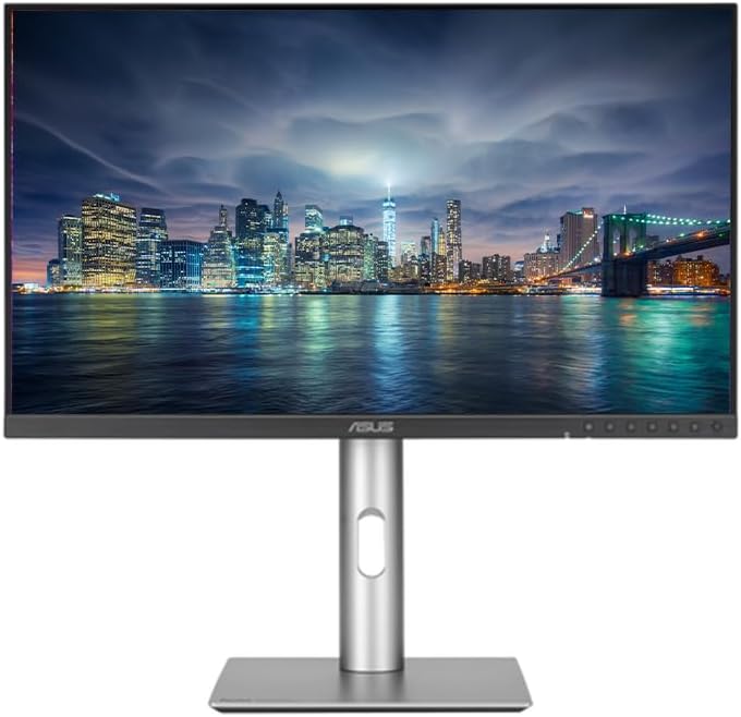 Asus ProArt PA24ACRV 24-inch 1440P 2K QHD sRGB Professional Monitor, 2-Pack Bundle with USB-C 96W PD, Daisy Chain DisplayPort, HDMI, USB Hub, Integrated Speakers and Desk Mount Dual Monitor Stand