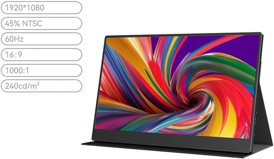 Portable Monitor for Laptop 1080P IPS Portable Monitor External Laptop Secondary Screen 60hz Extended Portable Gaming Monitor