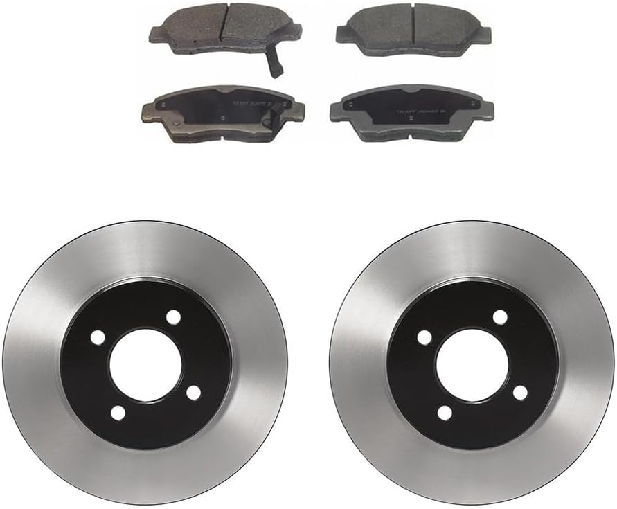 Front Brake Pads and Rotors - Automotive Replacement Brake Kits for Honda Civic del Sol 1.6L 1994-1997, for Honda Civic 1.6L 1993-1995, for Honda Fit 1.5L 2007-2011
