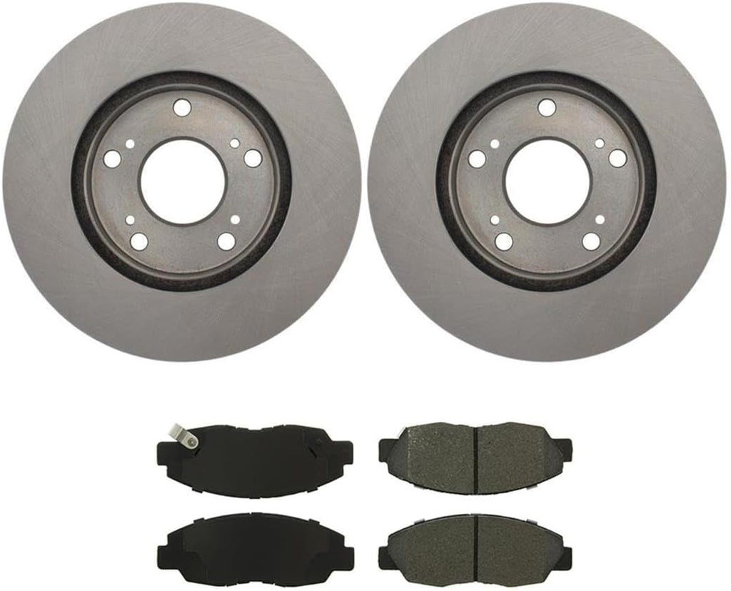 4Pcs Front Brake Kit - Brake Pads and Rotors Kit Automotive Replacement Brake Kits for Honda Civic 2011 2010 2009 2008 2007 2006