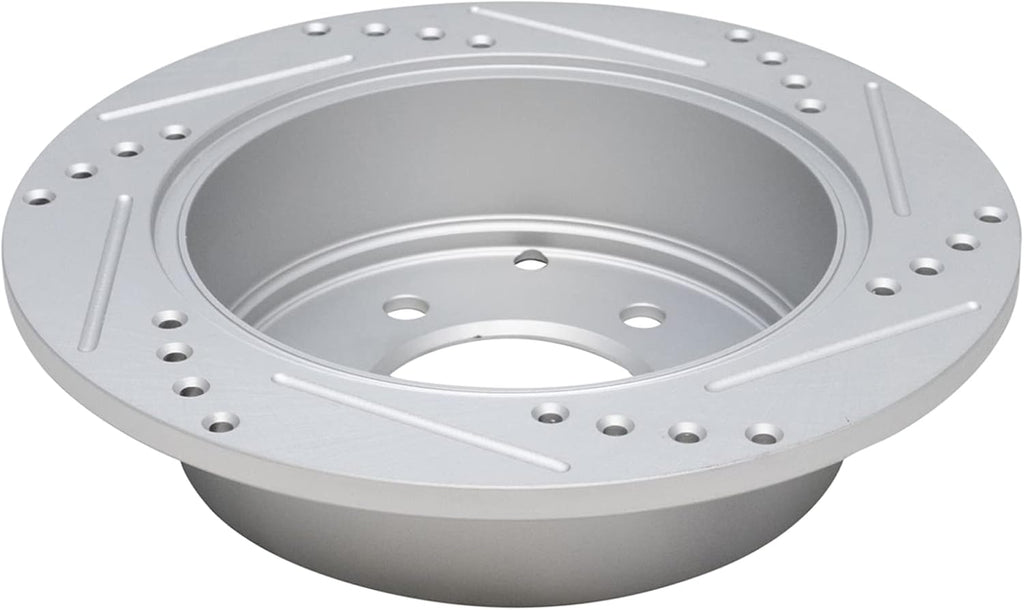 TRQ Performance Front and Rear Brake Rotor Set G Coated Drilled and Slotted Compatible with 2010-2013 Kia Forte Forte Koup