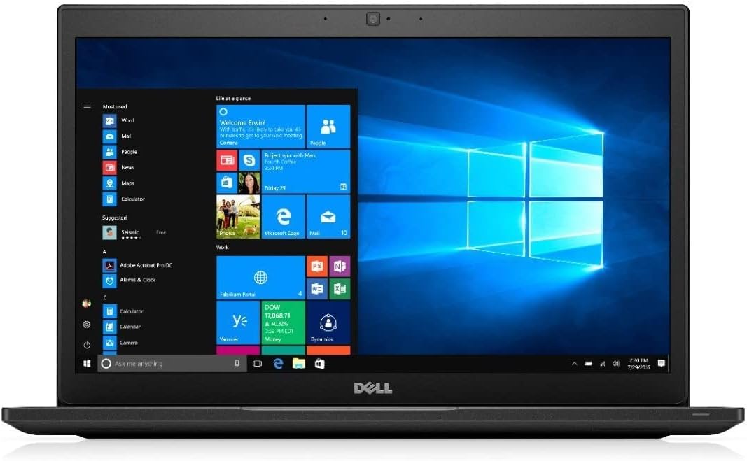Dell Latitude 7480 Ultrabook | Intel Core i7 7th Gen CPU | 32 GB RAM - 1 TB SSD | 14' FHD Display with Webcam | Wi-Fi | Bluetooth | HDMI Port | Microsoft Office | Windows 11 (Renewed)