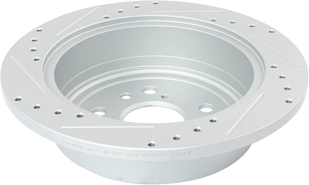 TRQ Performance Front and Rear Brake Rotor Set G Coated Drilled and Slotted Compatible with 2004-2010 Toyota Sienna