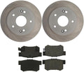 Rotors and Brake Pads 6PCs Rear Automotive Replacement Brake Kits for Honda Civic 1.8L 2006 2007 2008 2009 2010 2011 2012 2013 2014 2015, for Honda Civic 2.0L 2006 2007 2008 2009 2010 2011