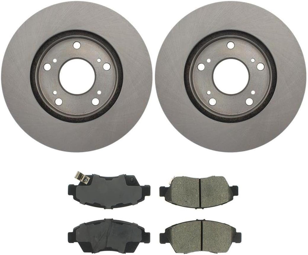 Front Brake Pads and Rotors Kit, (Set of 3) Automotive Replacement Brake Kits Dwvksz, for Honda Civic 1.3L 2006-2011