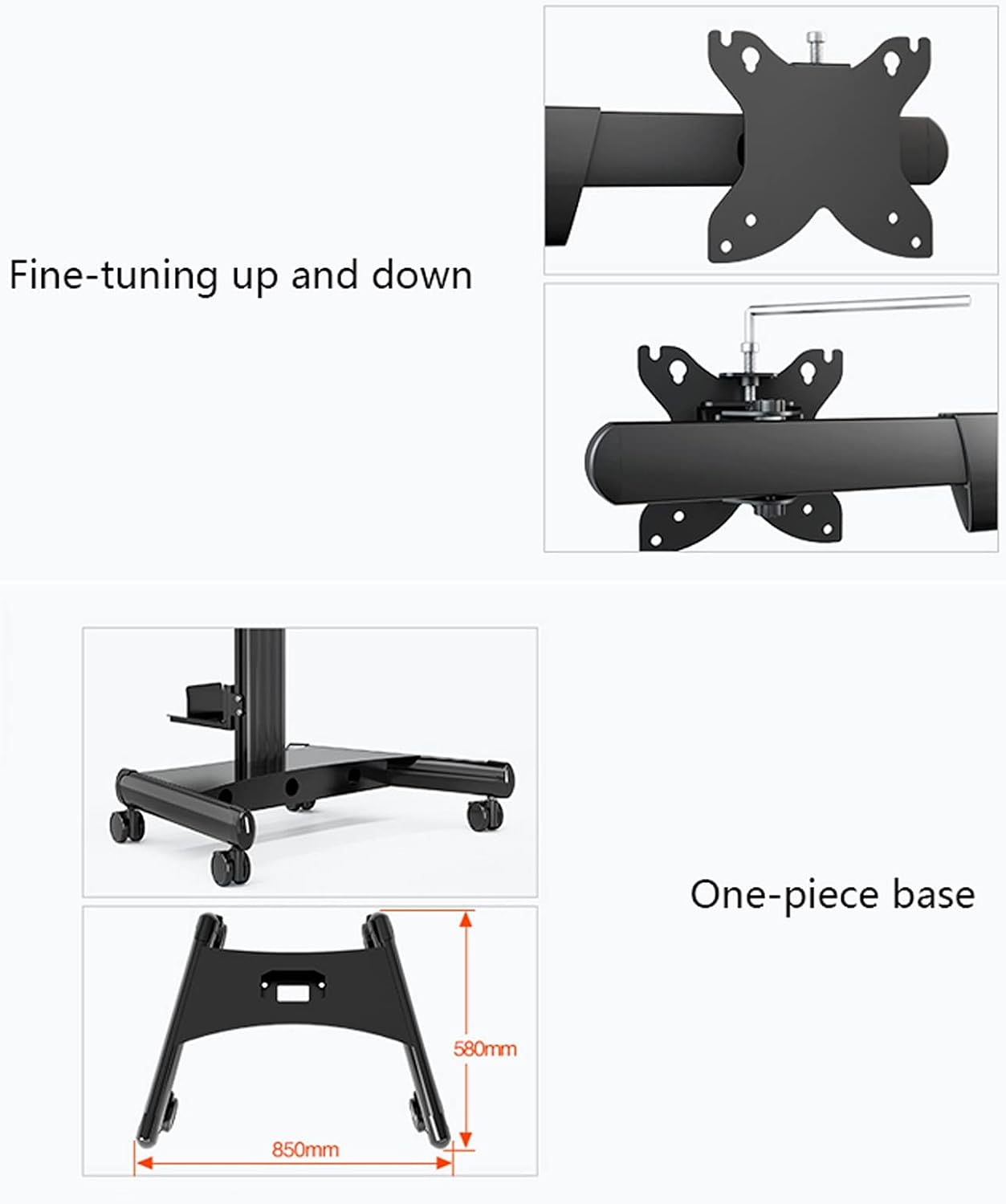 6 Screen Monitor Stand 17'-24'-20' 24'-30' and Monitor Stand with Keyboard and Host Mount Adjustable Heavy Duty Monitor Stand