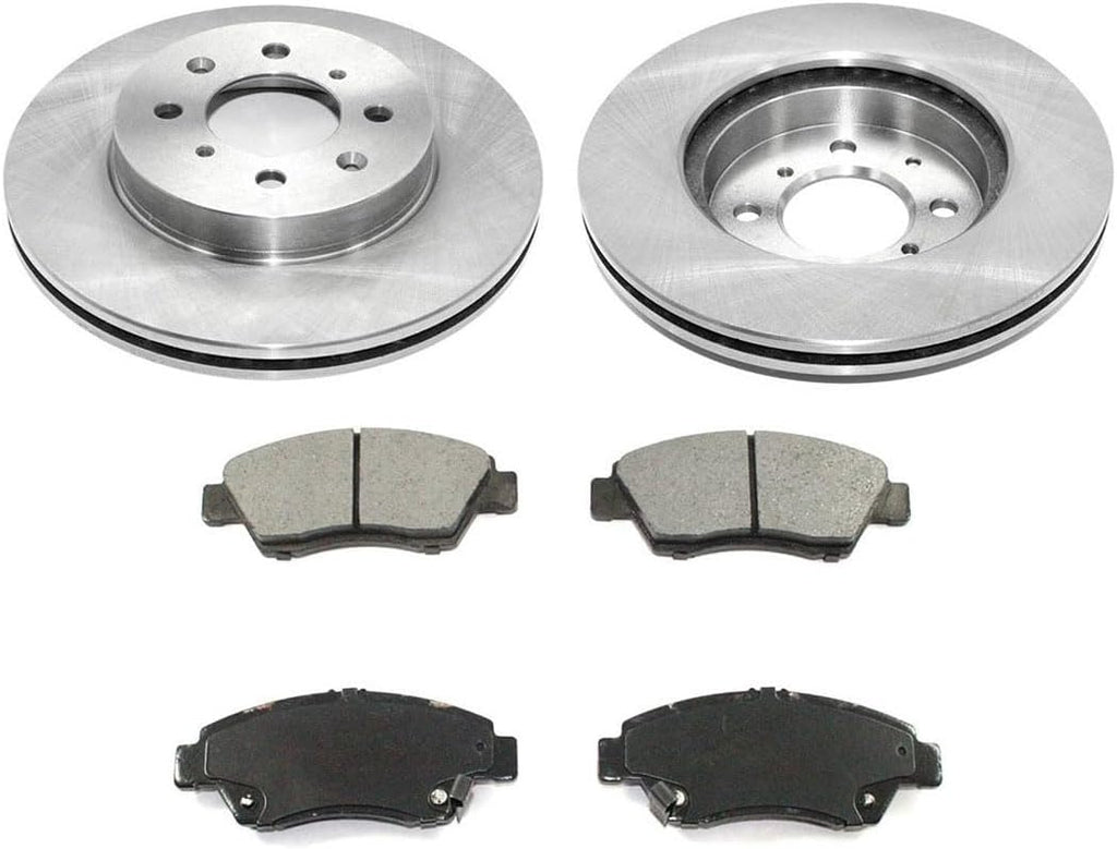 Front Brake Pads and Rotors Kit, Replacement Brakes Kit for Honda Civic del Sol 1.6L 1994 1995 1996 1997, for Honda Civic 1.6L 1993 1994 1995, for Honda Fit 1.5L 2007 2008