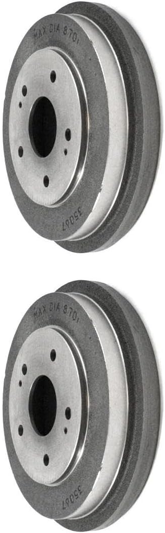 Rear Brake Drum 2 Piece Pair Set Replacement Brake Kit fits Honda Civic 1.8L 2006 2007 2008 2009 2010 2011 2012 2013 2014 2015, fits Honda CR-V 2.0L 1997 1998 1999 2000 2001