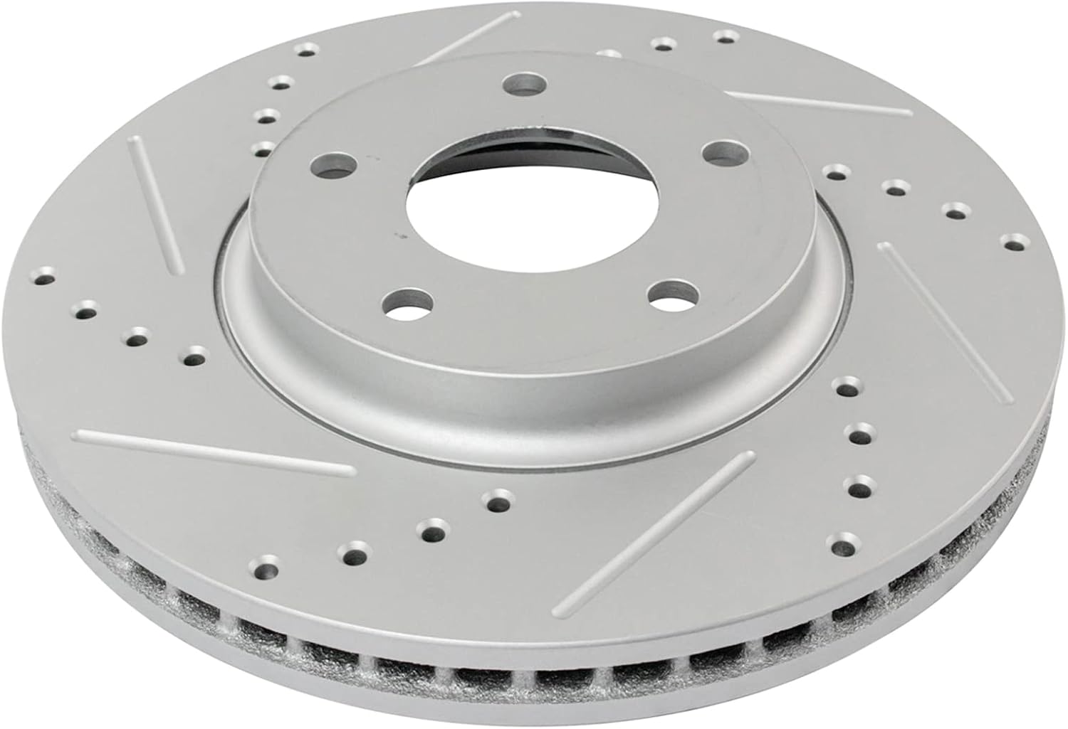 TRQ Performance Front Rear Brake Rotor Set Drilled Slotted Vented G Coated Compatible with 2004-2009 2004-2017 Nissan Quest