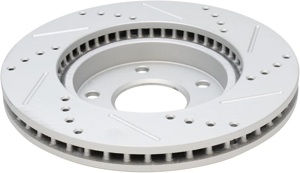 TRQ Performance Front and Rear Brake Rotor Set G Coated Drilled and Slotted Compatible with 2004-2012 Mitsubishi Galant