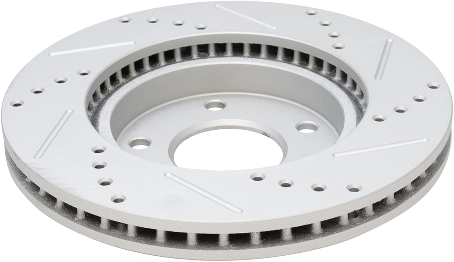 TRQ Performance Front and Rear Brake Rotor Set G Coated Drilled and Slotted Compatible with 2004-2012 Mitsubishi Galant