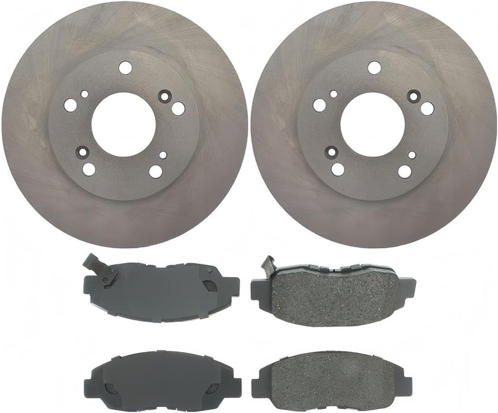Front Brake Pad and Rotor Kit Replacement fits Honda Civic 1.8L 2006 2007 2008 2009 2010 2011 Automotive Replacement Brake Kit, Pack of 1