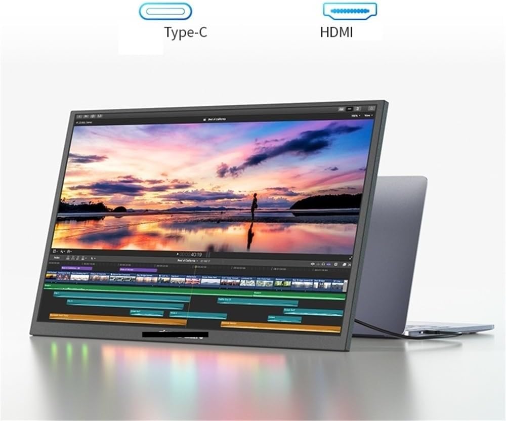 Portable Monitor for Laptop 23.8 Inch Large Screen HD 1920 * 1080P Extended Sub-Screen Portable Monitor Portable Gaming Monitor