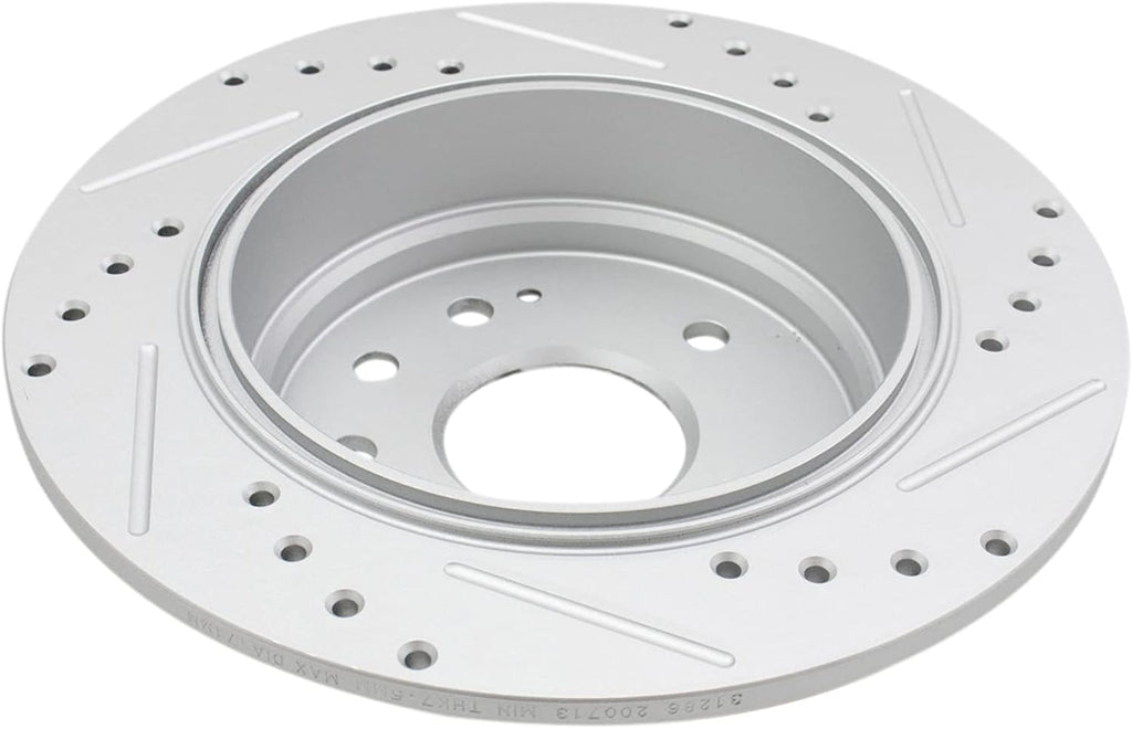TRQ Performance Front and Rear Brake Rotor Set G Coated Drilled and Slotted Compatible with 1999-2003 Acura TL