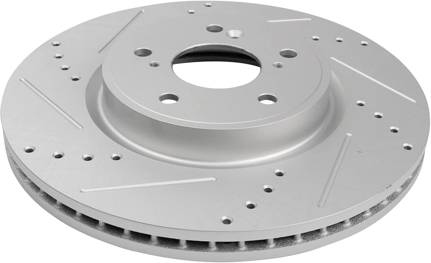 TRQ Performance Front and Rear Brake Rotor Set G Coated Drilled and Slotted Compatible with 2017-2024 Honda CR-V