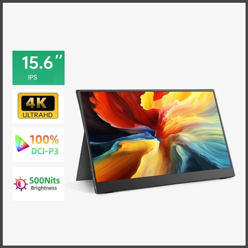 Portable Monitor for Laptop 15.6-inch 16:9 1080P HDR Gaming Phone Extended Portable Screen Travel Monitor Portable Gaming Monitor