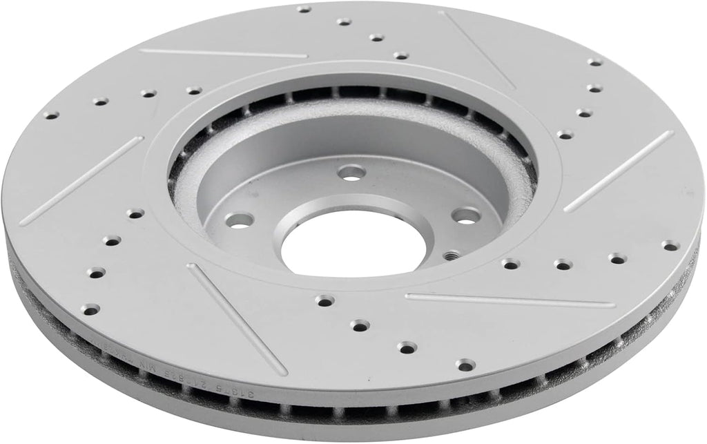 TRQ Performance Front and Rear Brake Rotor Set G Coated Drilled and Slotted Compatible with 2006 Nissan Altima 2005-2008 Nissan Maxima