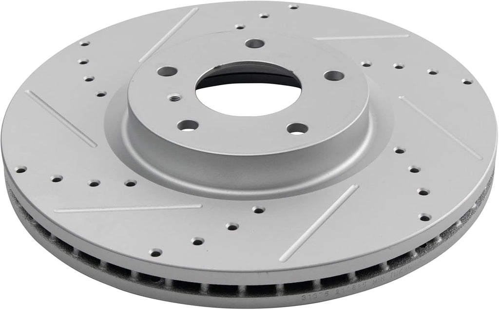 TRQ Performance Front and Rear Brake Rotor Set G Coated Drilled and Slotted Compatible with 2006 Nissan Altima 2005-2008 Nissan Maxima