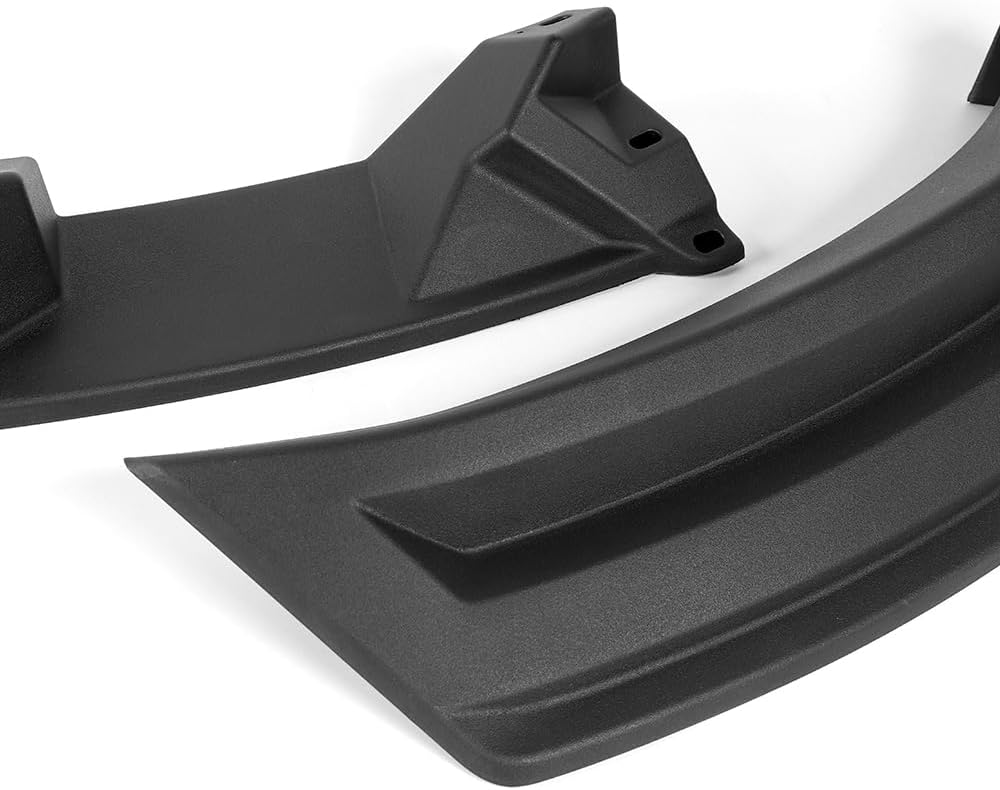 Stay-Tuned, 4PC STP-Style ABS Front Bumper Lip Spoiler Splitter, Compatible with 2017-2019 Nissan Titan, Replacement Exterior Accessory (Without LED)