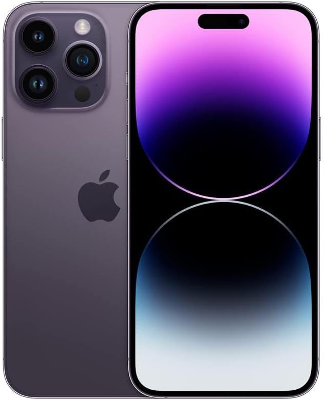 Apple iPhone 14 Pro Max, 128GB, Deep Purple - Locked to AT&T (Renewed)