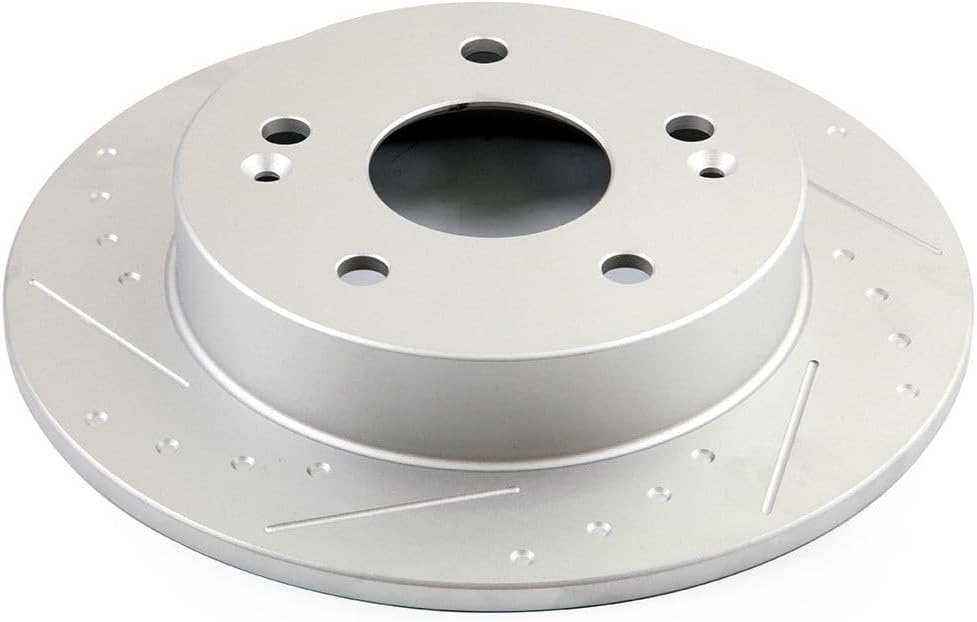 Brake Rotors Kit,LSAILON Front 261.7mm Rear 259.7mm Vented Drilled & Slotted Disc Brake Kit - For 2006-2011 For Honda Civic