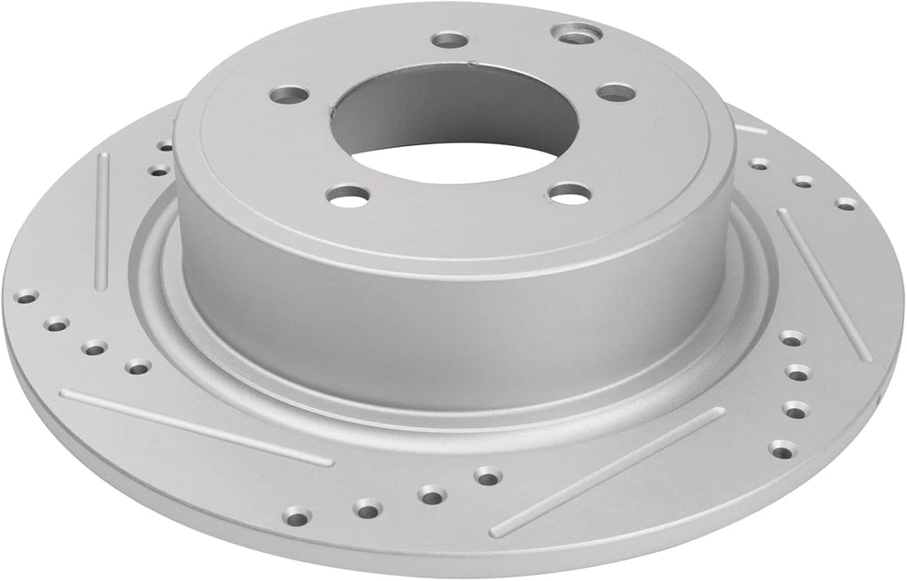 TRQ Front & Rear Brake Performance Rotor Kit Compatible with Chrysler Dodge Jeep Mitsubishi
