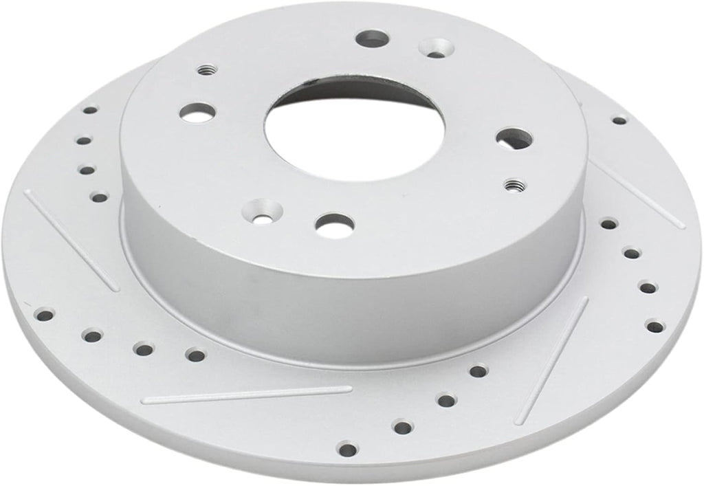 TRQ Performance Front and Rear Brake Rotor Set G Coated Drilled and Slotted Compatible with 1998-1999 Acura CL 1998-2002 Honda Accord