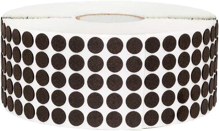 The Felt Store Button Rolls – ¾ Diameter Medium Duty Felt Pads – 1/16' Thick, Floor & Furniture Protectors, Brown – 7000 PCS