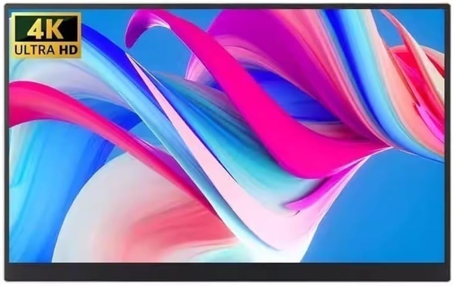 Portable Monitor for Laptop 15.6 Inch Portable Monitor Full HD 4K Resolution 16:9 Multi-Function Extended Screen Portable Gaming Monitor