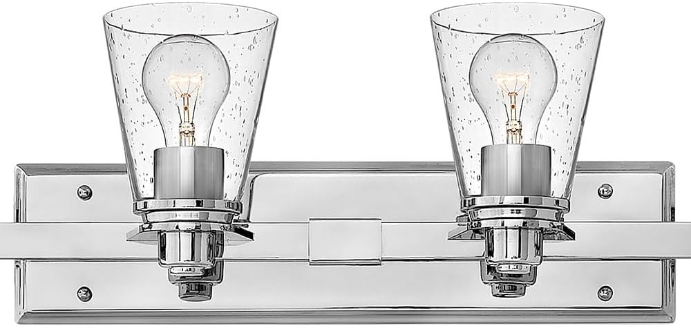 Hinkley Avon Collection Contemporary Modern Six Light Bathroom Vanity Fixture, Chrome with Clear Glass