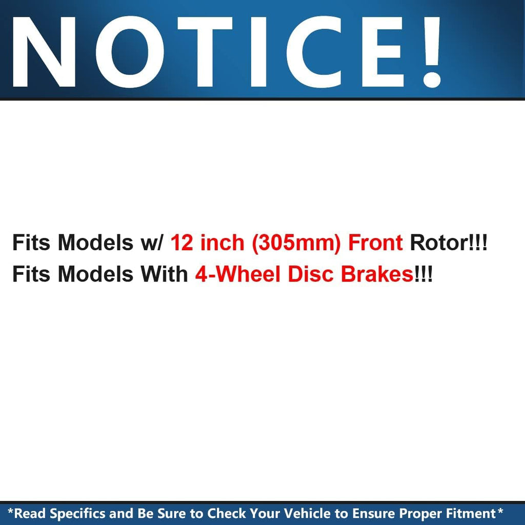 Detroit Axle - Front Brake Kit for Chevrolet GMC Silverado Suburban Sierra Savana Yukon XL 1500 Tahoe Cadillac Escalade, Drilled Slotted Disc Brake Rotors Ceramic Brakes Pads : 12' inch Rotor