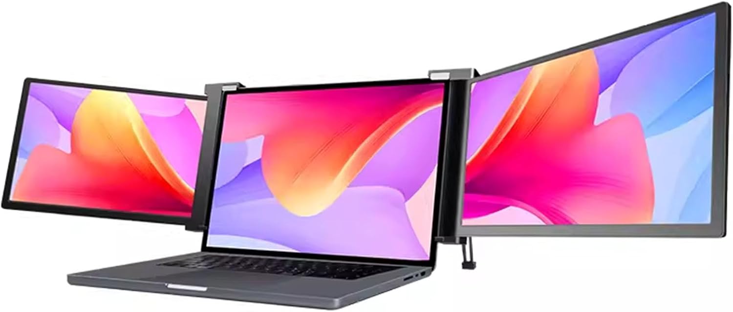 Portable Monitor for Laptop,1080P FHD IPS Workstation 10/12/13 Inch Portable Tri-Screen for Laptop (10 inch (13~14 inch))