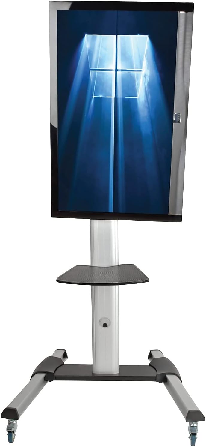 Tripp Lite Mobile TV Monitor Flat-Panel Floor Stand Cart Height-Adjustable LCD 32-70' Display (DMCS3270XP), Black