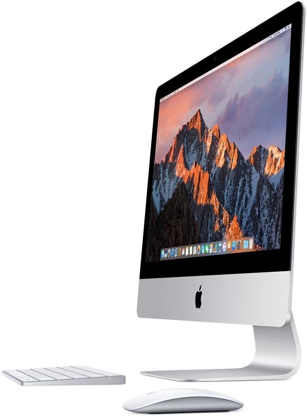 Apple iMac MNE02LL/A 21.5 Inch, 3.4GHz Intel Core i5, 8GB RAM, 256GB Fusion Drive, Silver (Renewed)