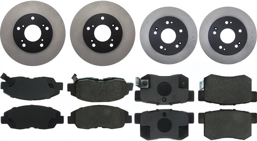 Brakes and Rotors Kit Front and Rear Replacement fits Honda Civic 1.8L 2006 2007 2008 2009 2010 2011 Automotive Replacement Brake Kit, Pack of 1