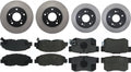 Brakes and Rotors Kit Front and Rear Replacement fits Honda Civic 1.8L 2006 2007 2008 2009 2010 2011 Automotive Replacement Brake Kit, Pack of 1
