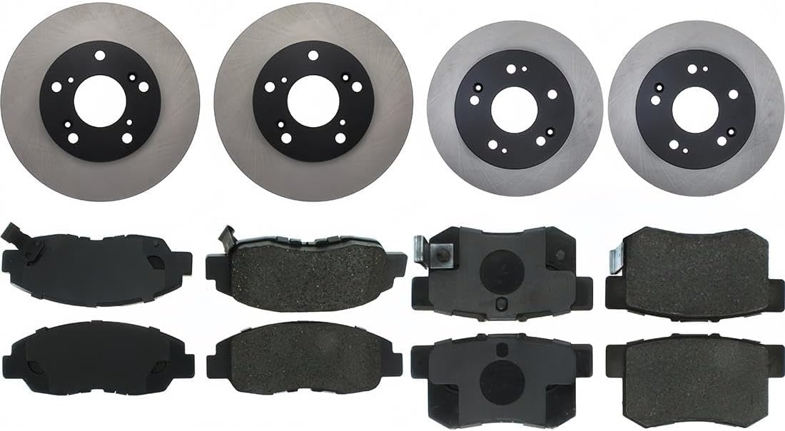 Brakes and Rotors Kit Front and Rear Replacement fits Honda Civic 1.8L 2006 2007 2008 2009 2010 2011 Automotive Replacement Brake Kit, Pack of 1