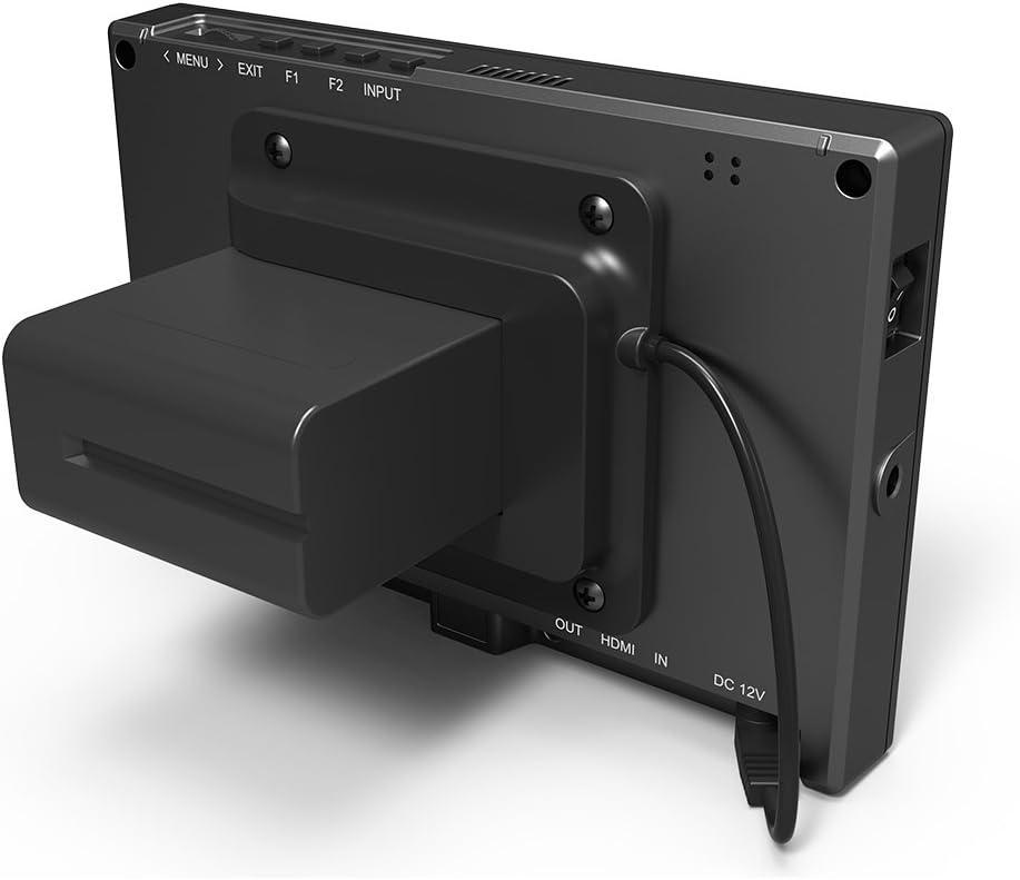 LILLIPUT FS7 7' Full HD Camera Monitor with 3G-SDI and 4K HDMI Metal Housing High Resolution F970 Plate for Camcorder DSLR