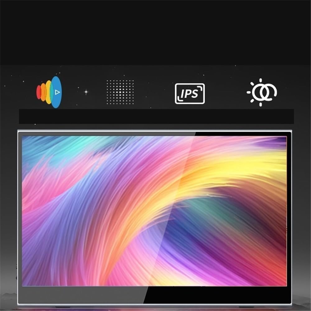 Portable Monitor for Laptop 15.6'' 1080P FHD Laptop Monitor USB C HDMI Display HDR Eye Care External Screen Portable Gaming Monitor