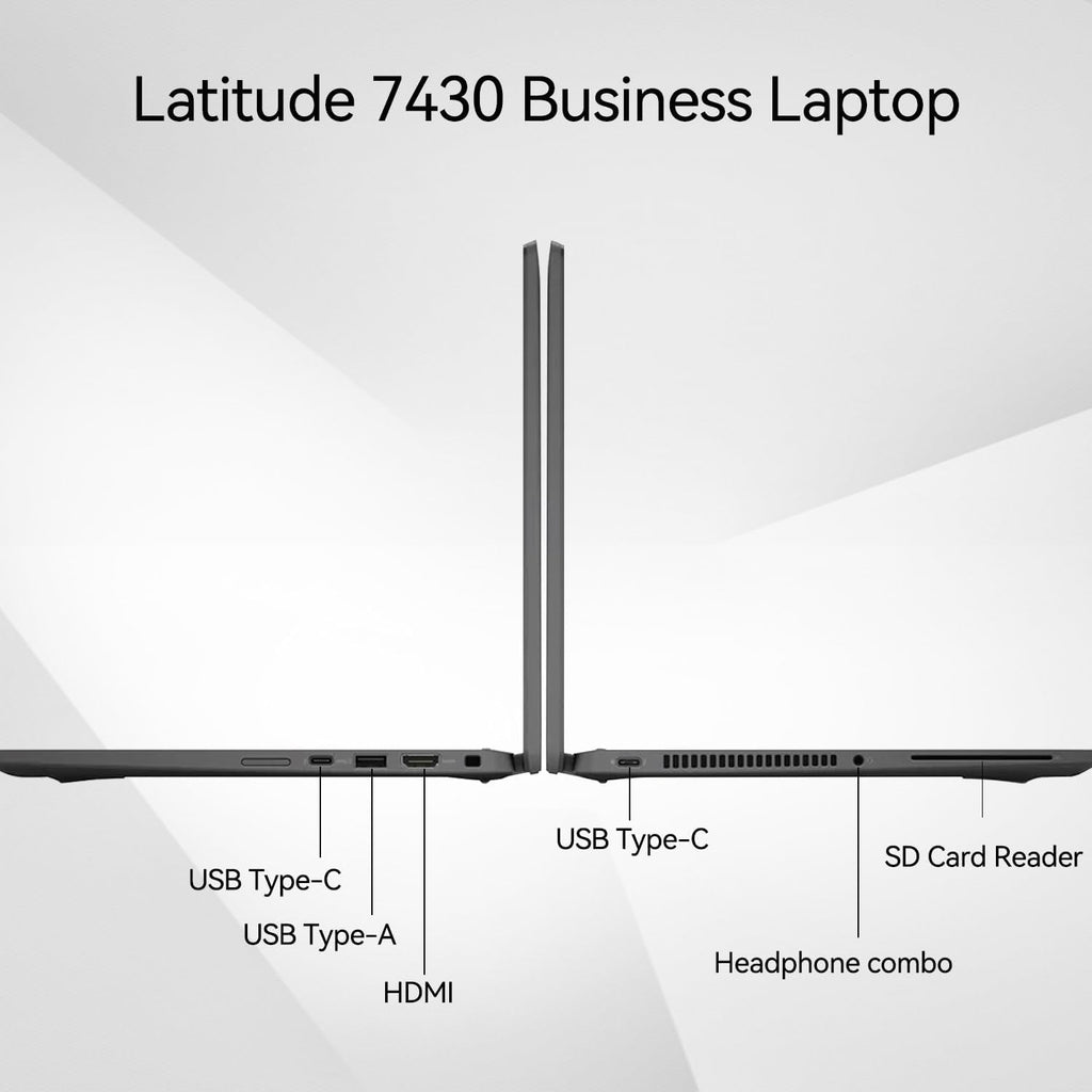 DELL Latitude 7430 Business Laptop, 14' FHD Touchscreen, Intel Core i7-1265U, 16GB RAM, 1TB SSD, Fingerprint Reader, Backlit Keyboard, IR Camera, HDMI, Wi-Fi 6, Windows 11 Pro, Grey