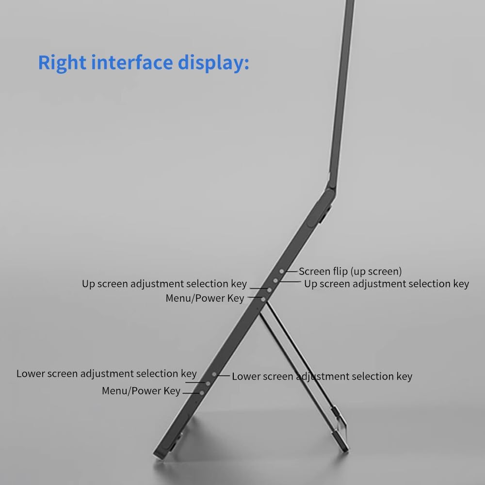 Triple Laptop Screen Extender, 15.6' 1080P FHD IPS Folding Stacked Portable Dual Monitor, USB C Travel Extended Computer Display w/VESA, 180°Rotation, Plug & Play for Laptops (Wins Only)