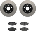 Brakes and Rotors - Front Brake Pads and Rotors Kit, Front Automotive Replacement Brake Kits, Break Pad and Break Rotor fits CSX 2007-2010 fits RSX 2002-2006 fits Honda Civic 2006-2011