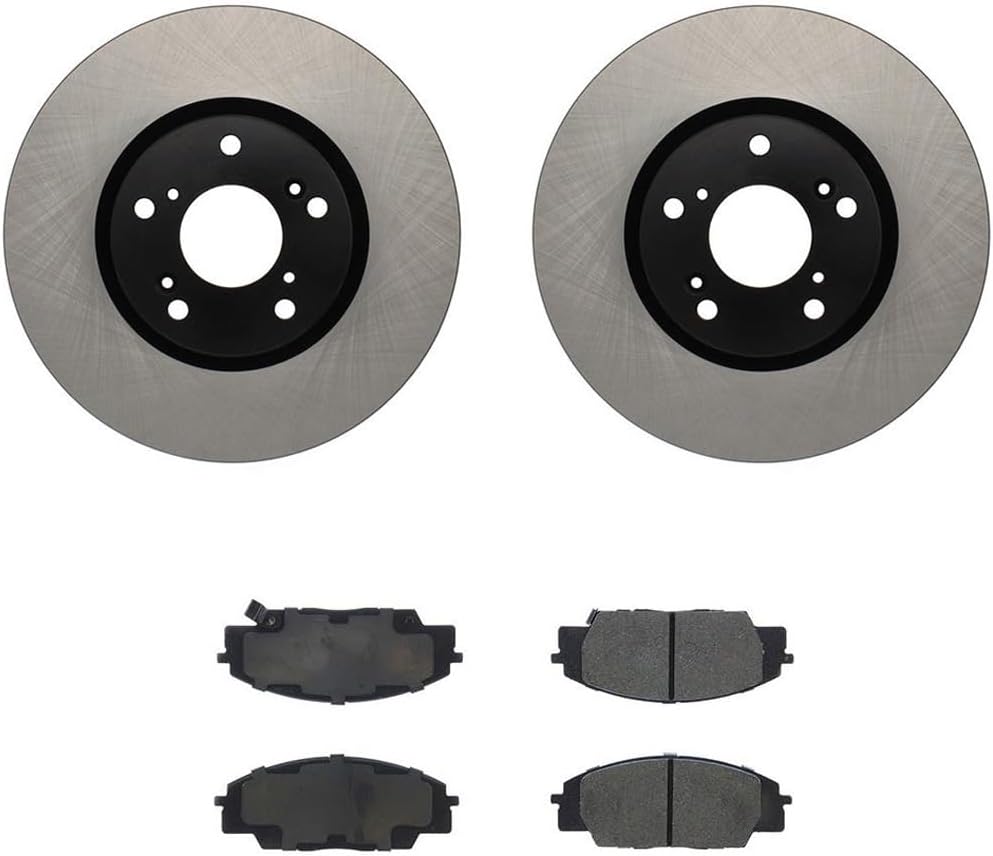 Brakes and Rotors - Front Brake Pads and Rotors Kit, Front Automotive Replacement Brake Kits, Break Pad and Break Rotor fits CSX 2007-2010 fits RSX 2002-2006 fits Honda Civic 2006-2011