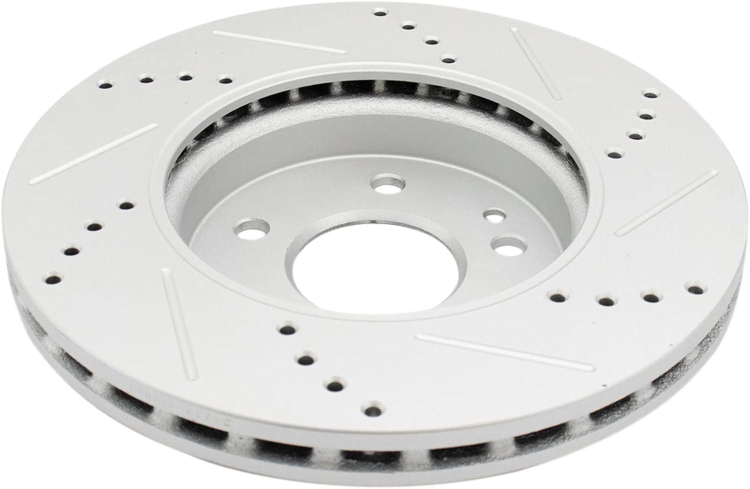 TRQ Performance Front and Rear Brake Rotor Set G Coated Drilled Slotted Compatible with 1996-2000 Mercedes-Benz C280 1996-1997 E300 1998-2004 SLK230 1999-2007 C230 2001-2005 C240