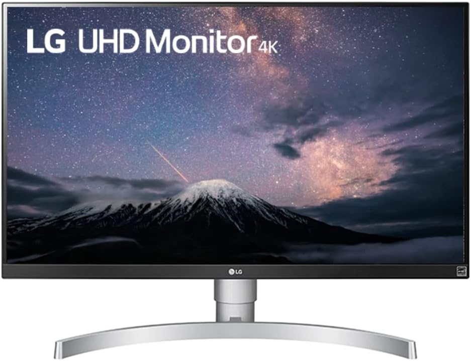 LG 27UL650-W Monitor 27' 4K UHD (3840 x 2160) IPS Display, VESA DisplayHDR 400, sRGB 99% Color Gamut, Radeon FreeSync, 3-Side Virtually Borderless Display- White