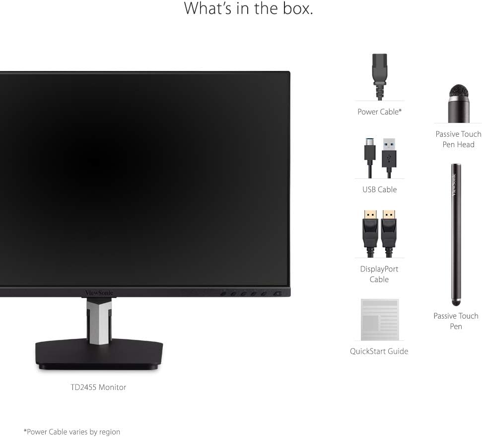 ViewSonic TD2455 24' 1080p IPS 10-Point Multi Touch Screen Monitor (Renewed)